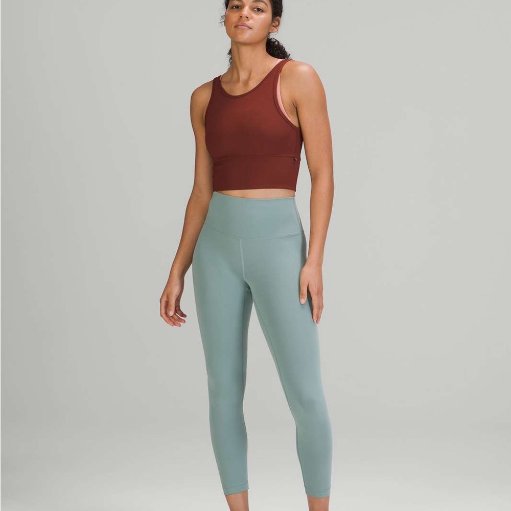 Lululemon Wunder Train high rise crop misty glade 4